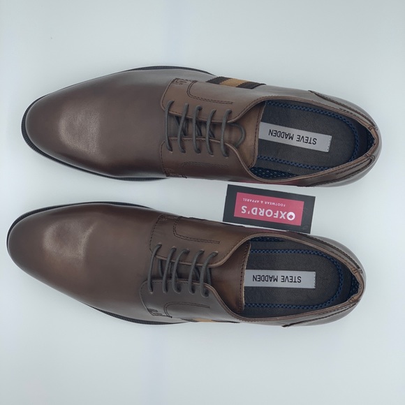 Steve Madden Round Toe Lace Leather Derby Shoe - Picture 8 of 8